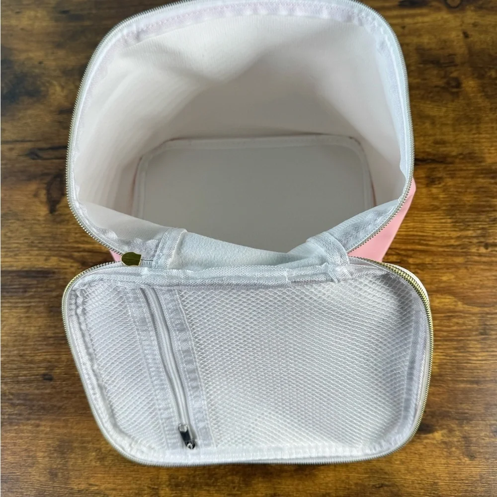 Pink Cosmetic Bag with Handle